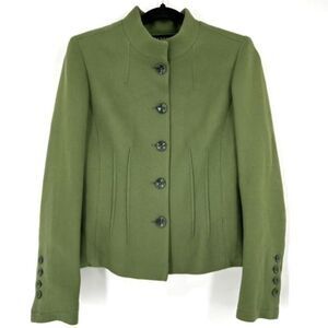 Zenobia 100% Virgin Wool Green Textured Pintuck Blazer‎ Pear Green Size 8